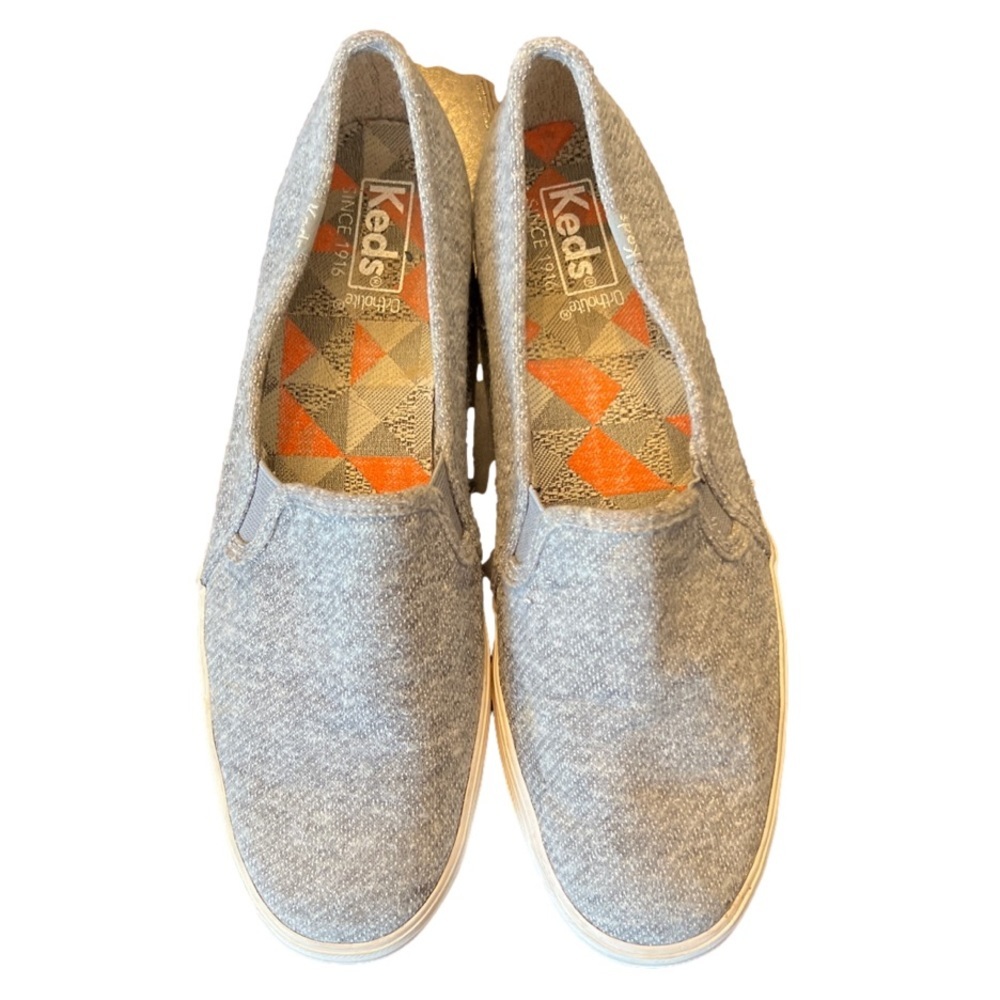 Women's Keds Ortholite Gray Slide On Tennis Shoes. Size 8.5